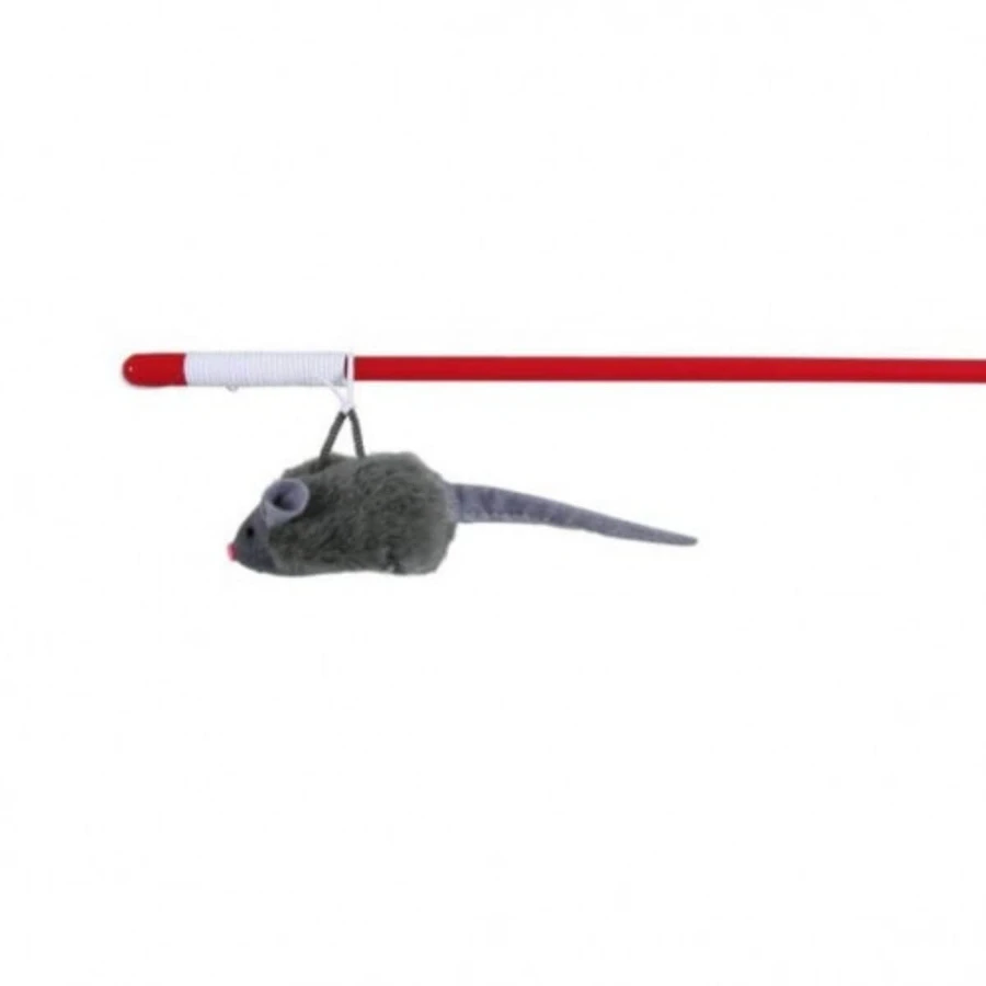 Trixie, muis hengel, speelgoed, katten, met geluid, pluche, veelkleurig, 47cm,
