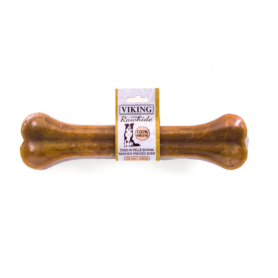 LEOPET Viking Viking Pressed Leather Bones, L-XL, Beef, sac de récompense sans grain pour chiens, 280g