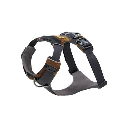 RUFFWEAR Front Rage Moonlight Mountains, Doppelgeschirr (Brust&Rücken) Hundetraining, verstellbar, reflektierend, braun und grau, S(56-69cm)