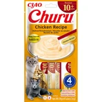 INABA Churu Creamy Creamy Senior, Poulet, sachet récompense les chats seniors sans céréales, (purée), 56g