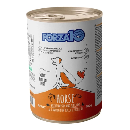 FORZA10 Maintenance XS-XL, cheval et courgettes, nourriture humide en conserve pour chiens, (pâté), 400g