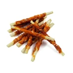 LEOPET Viking Viking Rohhautsticks mit Huhn, M, Huhn und Rind, getreidefreier Belohnungsbeutel für Hunde, 80g