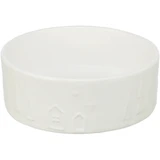 TRIXIE Christmas, dog bowl, round, ceramic, white, 0.3l, ⌀12cm
