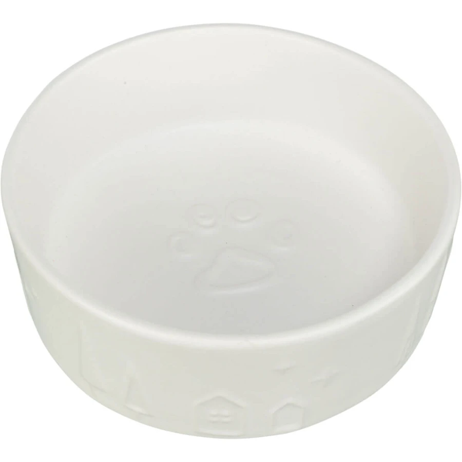 TRIXIE Kerst, hondenbak, rond, keramiek, wit, 0.3l, ⌀12cm