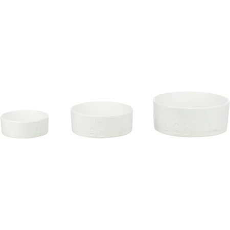 TRIXIE Kerst, hondenbak, rond, keramiek, wit, 0.3l, ⌀12cm