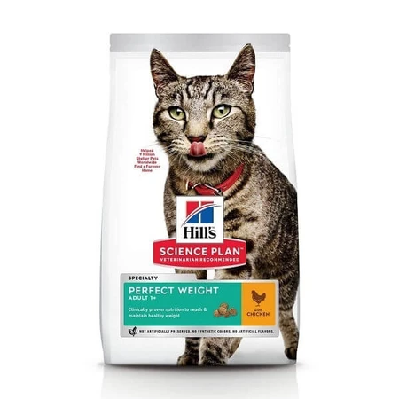 HILL'S SCIENCE PLAN Perfect Weight, Chicken, dry cat food, weight management, 2.5 Kg