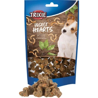 TRIXIE Hearts, XS-XL, Insects, cereal-free reward bag for dogs, allergies, 80g