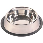 TRIXIE, dog bowl, round, non-slip, stainless steel, silver, S-M(0.9l, ⌀23cm)