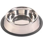 TRIXIE, dog bowl, round, non-slip, stainless steel, silver, S-M(0.9l, ⌀23cm)