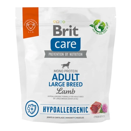 BRIT Care Hypoallergenic Adult Large Breed, L-XL, Honey, Single Protein Trockenfutter für Hunde, Immunsystem & Allergien, 1kg