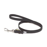 JULIUS-K9 Color & Gray, non-slip leash with handle for dogs, 30kg, textile, tape, 14mm x 1m, black