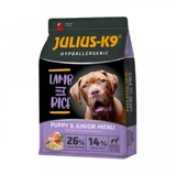 JULIUS-K9 Hypoallergenic Puppy&Junior Menu, XS-XL, Miel y Arroz, alimento seco para perros junior, alergias, 3kg