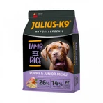 JULIUS-K9 Hypoallergenic Hypoallergenic Puppy&Junior Menu, XS-XL, Honig und Reis, Trockenfutter für junge Hunde, Allergien, 3kg