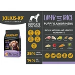 JULIUS-K9 Hypoallergenic Hypoallergenic Puppy&Junior Menu, XS-XL, Honig und Reis, Trockenfutter für junge Hunde, Allergien, 3kg