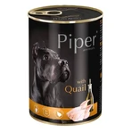PIPER Animals, XS-XL, Wachtel, getreidefreies Nassfutter für Hunde in Dosen, (in Aspik), 800g