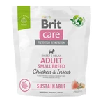 BRIT Care Sustainable Adult Small Breed, XS-S, Huhn und Insekten, Trockenfutter für Hunde, Verdauungssystem, 1kg