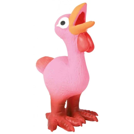 Trixie, speelgoed haan honden, met geluid, latex, 14cm, veelkleurig