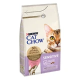 PURINA Cat Chow Sensitive, Lachs, Trockenfutter für Katzen mit Verdauungsproblemen, 1,5 kg
