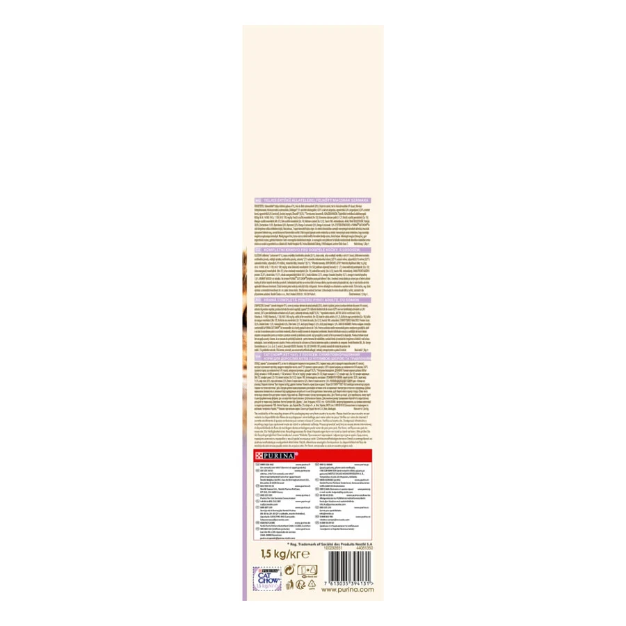 PURINA Cat Chow Sensitive, saumon, nourriture sèche pour chats souffrant de sensibilités digestives, 1.5kg
