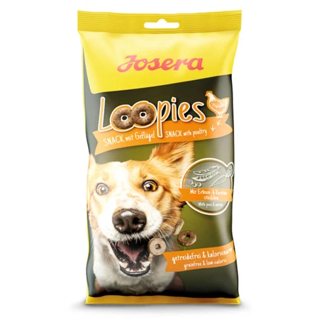 JOSERA Loopies, XS-XL, Vogel, getreidefreier Belohnungsbeutel für Hunde, 150g