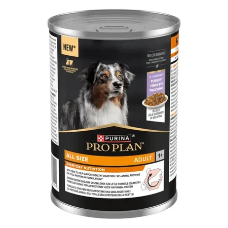 PURINA Pro Plan Everyday Nutrition, XS-XL, dinde, nourriture humide en conserve pour chiens, (en aspic), 400g