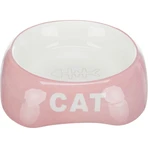 TRIXIE Cat, comedero para gatos, asimétrico, cerámica, varios colores, 0,2l, ⌀13cm