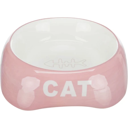 TRIXIE Cat, comedero para gatos, asimétrico, cerámica, varios colores, 0,2l, ⌀13cm