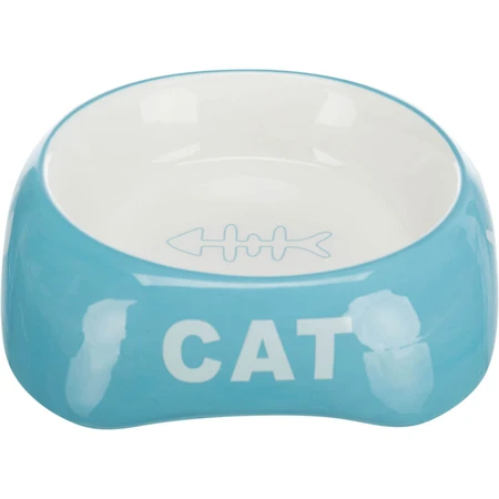 TRIXIE Cat, comedero para gatos, asimétrico, cerámica, varios colores, 0,2l, ⌀13cm