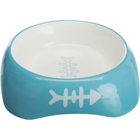 TRIXIE Cat, comedero para gatos, asimétrico, cerámica, varios colores, 0,2l, ⌀13cm