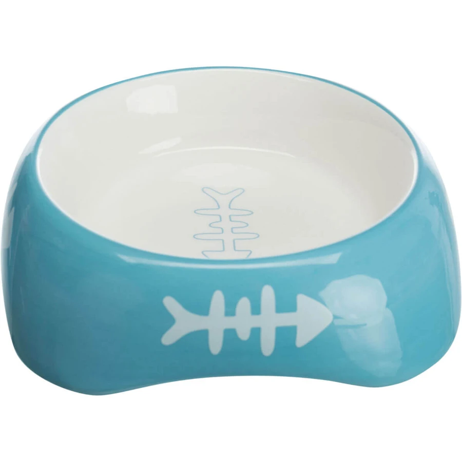 TRIXIE Cat, comedero para gatos, asimétrico, cerámica, varios colores, 0,2l, ⌀13cm