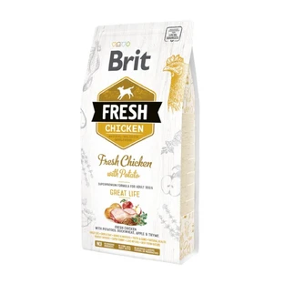 BRIT Fresh Great Life Adult S-XL, Kip met Aardappel, graanarm droogvoer voor honden, 2,5kg