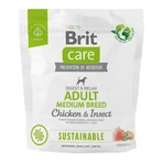 BRIT Care Sustainable Adult Medium Breed, M, Chicken and Insects, nourriture sèche pour chiens, système digestif, 1kg