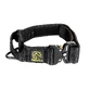 EURO JOE Tactical TC2+, Hundehalsband, Kontrollgriff, Nylon, schwarz, Cobra-Schnalle, XL(25-53 x 3.8cm)