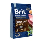 BRIT Premium By Nature Light, Pavo con avena, alimento seco para perros, control de peso, 3kg