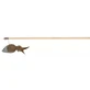 Trixie, wooden fishing rod with mouse, toy, cats, brown, 50cm