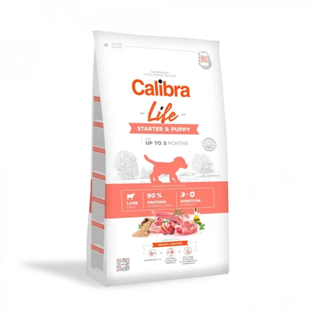 CALIBRA Life Starter & Puppy, XS-XL, Lamb, low grain dry food for junior dogs, 2.5kg