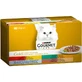PURINA Gourmet Gold, 4 Geschmacksrichtungen (Rind und Huhn, Ente und Pute, Fisch mit Spinat, Kaninchen und Leber), Multipack, Katzennassfutter in Dosen, (in Sauce), 85g x 4