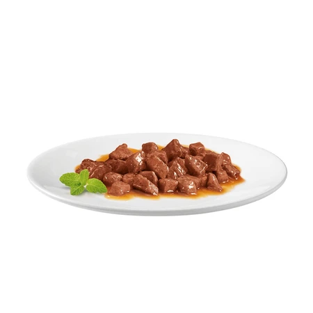 PURINA Gourmet Gold, 4 Geschmacksrichtungen (Rind und Huhn, Ente und Pute, Fisch mit Spinat, Kaninchen und Leber), Multipack, Katzennassfutter in Dosen, (in Sauce), 85g x 4