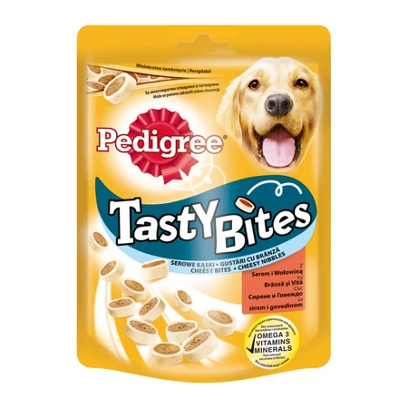 PEDIGREE Tasty Bites, friandises pour chiens, friandises au fromage pour chiens, 140g