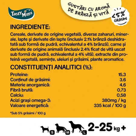 PEDIGREE Tasty Bites, friandises pour chiens, friandises au fromage pour chiens, 140g