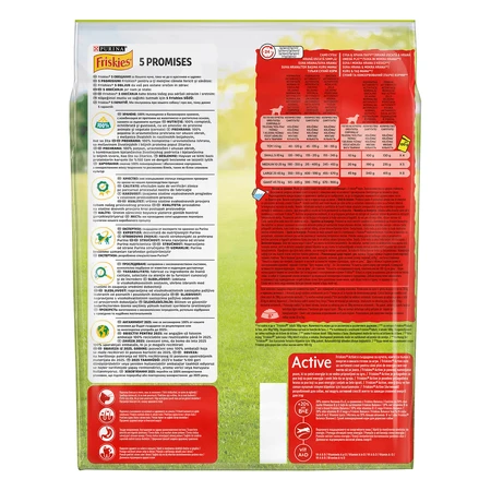 PURINA Friskies Friskies Adult Active, Beef, nourriture sèche pour chiens, haute activité, 2.4kg