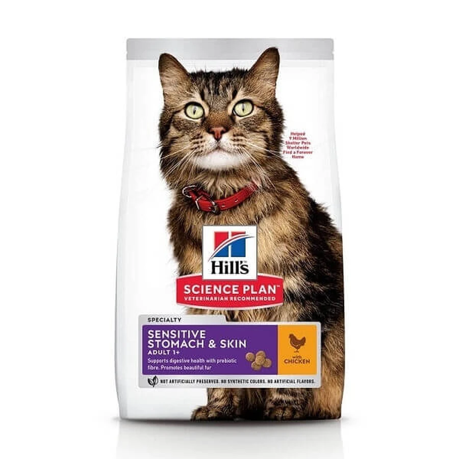 Hill's SP Feline Adult Piel y Estómago Felino Pollo, 300 g