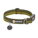 RUFFWEAR Flat Out Forest Horizon, adjustable dog collar, green and orange, S(28-36 x 2cm)