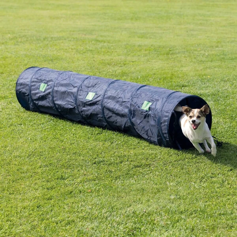 TRIXIE Agility Tunnel, juguete de obstáculos para perros, 40cm x 2m, multicolor