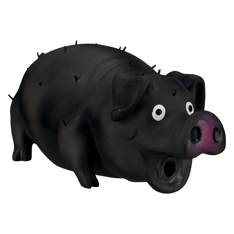 Trixie, toy pig with spikes dogs, with original sound, latex, 21cm, multicolor