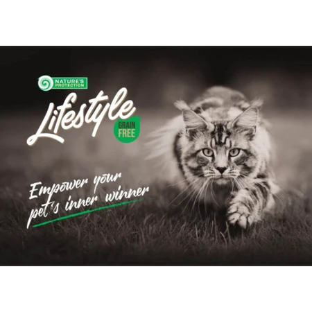 NATURES PROTECTION Lifestyle Lifestyle Sterilized, Salmon and Krill, dry food cereal-free for sterilized cats, 400g