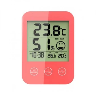 Thermohygrometer with digital display, red, Alecoair
