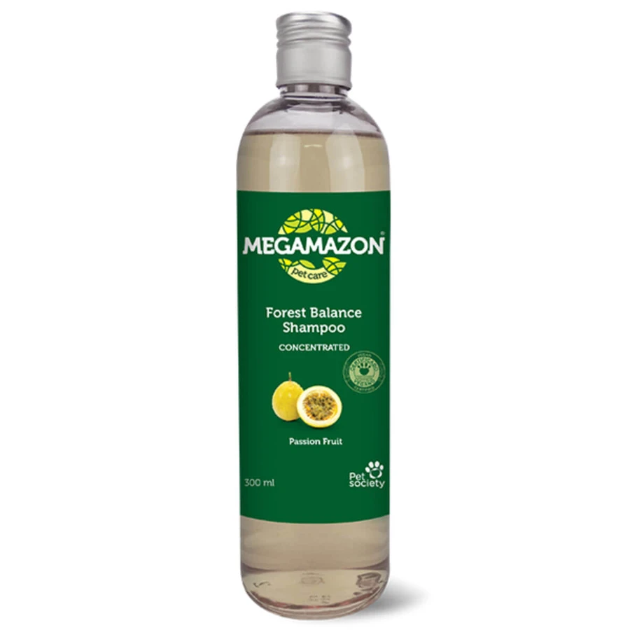 MEGAMAZON Forest Balance, Shampoo für Hunde und Katzen, Passionsfrucht, Flasche, 300ml