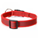 JULIUS-K9 Color & Gray, regulowana obroża z uchwytem dla psa, nylon, 20mm x 27-42cm, czerwona z szarym: ceny i cechy