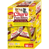 INABA Churu Churu Fun Bites, Huhn und Käse, getreidefreie Katzenbelohnungsbox, 96g